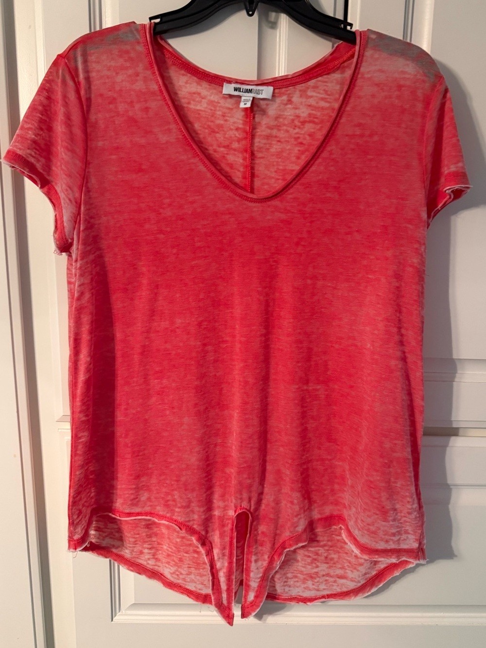 William Rast Pink round Neck Short Sleeve Women's Top Corley pink size medium